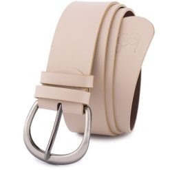 Pasek skórzany BELTIMORE r.80-95 cm D88 beżowy. Brązowe paski bez wzorów. Za 54.99 zł.