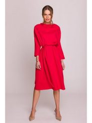 Stylove Sukienka w kolorze czerwonym rozmiar: L/XL. Czerwone sukienki Stylove, l, bez wzorów, z tkaniny, bez kołnierzyka, bez ramiączek, midi. Za 232.78 zł.