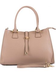 Lia Biassoni Skórzana torebka w kolorze szarobrązowym - 35 x 25 x 11 cm rozmiar: onesize. Brązowe torebki klasyczne Lia Biassoni, bez wzorów, z materiału, przez ramię, bez dodatków. Za 296.35 zł.