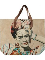 Madre Selva Shopper bag "Frida Collage" w kolorze beżowym ze wzorem - 55 x 40 cm rozmiar: onesize. Brązowe shopper bag Madre Selva, bez wzorów, z materiału, bez dodatków. Za 113.45 zł.