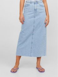 JJXX Spódnica jeansowa Aura 12247916 Niebieski Regular Fit. Niebieskie spódnice JJXX, l, bez wzorów, z bawełny. Za 109.99 zł.