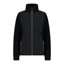 Damski polar hybrydowy CMP. Czarne bluzy z polaru CMP, bez wzorów, z polaru. Za 480.55 zł.