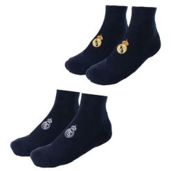 Skarpetki kibicowskie 2-pak Real Madryt. Niebieskie skarpetki Real Madrid, bez wzorów, z bawełny. Za 57.90 zł.