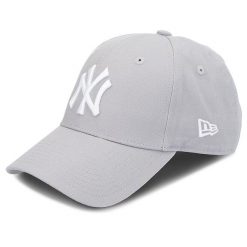 Czapka z daszkiem New Era. Szare czapki z daszkiem New Era, bez wzorów. Za 109.99 zł.