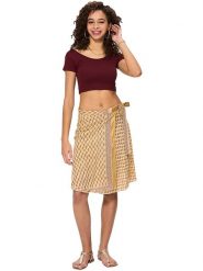 Aller Simplement Spódnica w kolorze beżowym rozmiar: 34-40. Brązowe spódnice Aller Simplement, bez wzorów, z bawełny, midi. Za 56.99 zł.