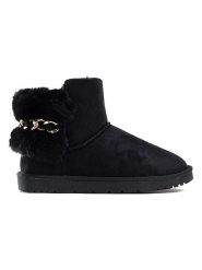ISLAND BOOT Botki zimowe "Crystal" w kolorze czarnym rozmiar: 37. Czarne botki Island Boot, bez wzorów, z materiału, bez obcasa, bez zapięcia. Za 133.89 zł.