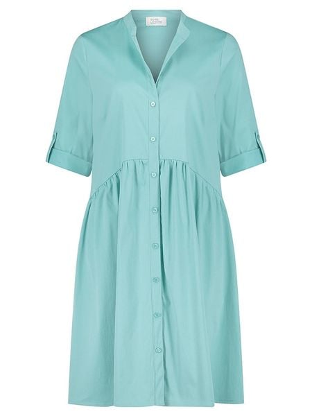 Vera Mont Sukienka w kolorze turkusowym rozmiar: 42. Niebieskie sukienki Vera Mont, bez wzorów, z bawełny, bez kołnierzyka, bez ramiączek, midi. Za 140.20 zł.