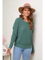 Soft Cashmere Sweter w kolorze zielonym rozmiar: 34/36. Zielone swetry Soft Cashmere, bez wzorów, klasyczne, bez ramiączek. Za 92.21 zł.