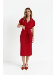 Stylove Sukienka w kolorze czerwonym rozmiar: M. Czerwone sukienki Stylove, m, bez wzorów, bez kołnierzyka, bez ramiączek, midi. Za 242.70 zł.