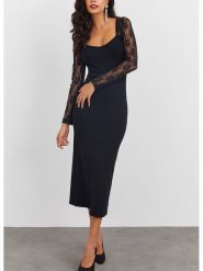 LA Angels Sukienka w kolorze czarnym rozmiar: XL. Czarne sukienki LA Angels, xl, bez wzorów, z koronki, bez kołnierzyka, bez ramiączek, maxi. Za 165.99 zł.