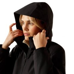 Wodoodporna kurtka jeździecka dla kobiet Ariat Outer Banks. Czarne kurtki Ariat, m, bez wzorów, z poliesteru, eleganckie, bez kaptura. Za 974.00 zł.