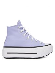 Converse Trampki Chuck Taylor All Star Lift Double Stack A15206C Fioletowy. Fioletowe trampki Converse, bez wzorów, z materiału, retro, bez zapięcia. Za 449.99 zł.