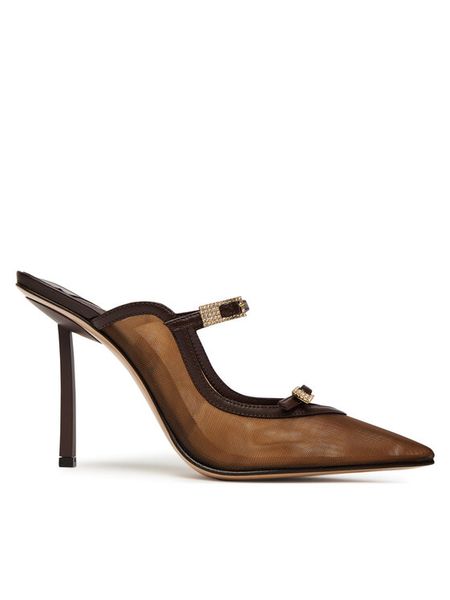 Le Silla Klapki 2297D090BXPPNEM Srebrny. Szare klapki LE SILLA, bez wzorów, ze skóry, bez obcasa, bez zapięcia. Za 2,799.00 zł.