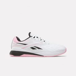 Damskie buty treningowe Reebok NANO X5 EDGE 100272189 różowe. Czerwone buty treningowe Reebok, bez wzorów, bez zapięcia, na fitness i siłownię. Za 539.00 zł.