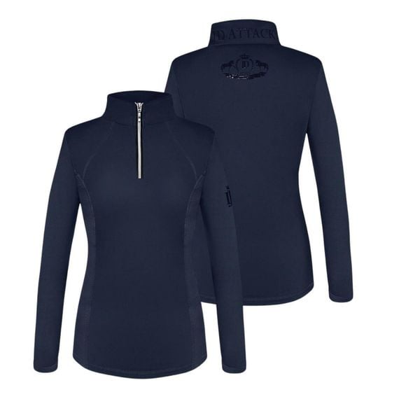 Bluzka techniczna do jazdy konnej JD ATTACK Cecile z długim rękawem. Niebieskie bluzki JD ATTACK, xl, bez wzorów, bez kołnierzyka, bez ramiączek. Za 199.00 zł.