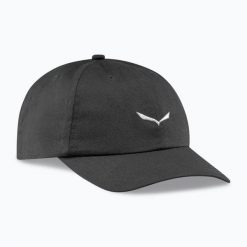 SALEWA Czapka z daszkiem Eagle Logo CAP black out. Czarne czapki z daszkiem Salewa, bez wzorów, z bawełny, klasyczne. Za 224.00 zł.