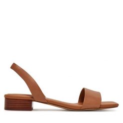 Sandały Aldo. Brązowe sandały Aldo, bez wzorów, bez obcasa, na płaskiej podeszwie, bez zapięcia. Za 259.99 zł.