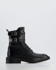 CZARNE BOTKI DAMSKIE E907E4 MENT NERO. Czarne botki Venezia, bez wzorów, ze skóry, bez obcasa, bez zapięcia. Za 389.00 zł.