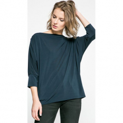 Vila - Top Vieltina. Szare t-shirty Vila, z elastanu, casualowe, z dekoltem w łódkę, z krótkim rękawem. W wyprzedaży za 39.90 zł.