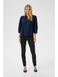 Kaffe Bluzka w kolorze granatowym rozmiar: 40. Niebieskie bluzki Kaffe, bez wzorów, z bawełny, bez kołnierzyka, bez ramiączek. Za 82.99 zł.