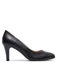Caprice Szpilki 9-22405-42 Czarny. Czarne szpilki Caprice, bez wzorów, ze skóry, bez obcasa, na szpilce, bez zapięcia. Za 186.99 zł.