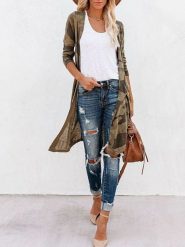 Milan Kiss Kardigan w kolorze khaki rozmiar: L. Brązowe swetry Milan Kiss, l, bez wzorów, bez ramiączek. Za 168.46 zł.