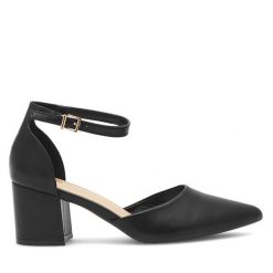 Czółenka Jenny Fairy. Czarne czółenka Jenny Fairy, bez wzorów, bez obcasa, bez zapięcia. Za 129.99 zł.