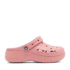 Klapki Crocs. Czerwone klapki Crocs, bez wzorów, bez obcasa, bez zapięcia. Za 179.99 zł.
