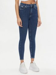 Calvin Klein Jeans Jeansy J20J222770 Granatowy Super Skinny Fit. Niebieskie jeansy Calvin Klein Jeans, bez wzorów, z bawełny. Za 309.99 zł.