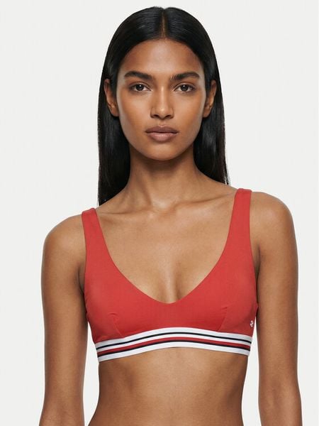 Tommy Hilfiger Góra od bikini Scoop UW0UW06351 Czerwony. Czerwone bikini Tommy Hilfiger, bez wzorów, z syntetyku. Za 188.99 zł.