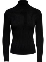 ONLY Golf "Karol" w kolorze czarnym rozmiar: XS. Czarne swetry ONLY, xs, bez wzorów, prążkowane, bez ramiączek. Za 74.81 zł.