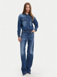 Elisabetta Franchi Kombinezon TJ-38D-51E2 Niebieski Regular Fit. Niebieskie sukienki Elisabetta Franchi, bez wzorów, z bawełny, bez kołnierzyka, bez ramiączek. Za 3,109.00 zł.