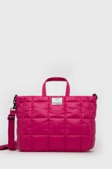 Patrizia Pepe torebka kolor różowy. Czerwone shopper bag Patrizia Pepe, bez wzorów, na ramię, bez dodatków. Za 1,489.90 zł.