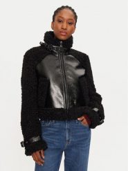 KARL LAGERFELD Kurtka z imitacji skóry 246W1507 Czarny Regular Fit. Czarne kurtki KARL LAGERFELD, m, bez wzorów, ze skóry, bez kaptura. Za 1,399.00 zł.