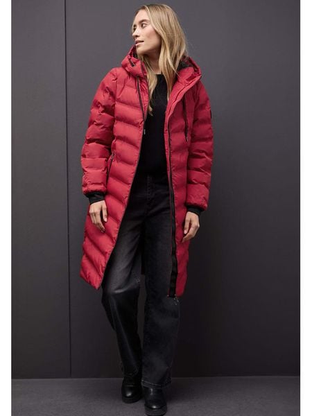 Street One Płaszcz pikowany w kolorze czerwonym rozmiar: 42. Czerwone płaszcze Street One, bez wzorów, street, bez kaptura. Za 460.12 zł.