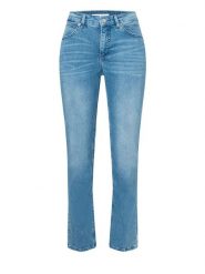 MAC Dżinsy "Melanie" - Slim fit - w kolorze niebieskim rozmiar: 36/L30. Niebieskie jeansy MAC, l, z aplikacjami, ze skóry, klasyczne. Za 220.63 zł.