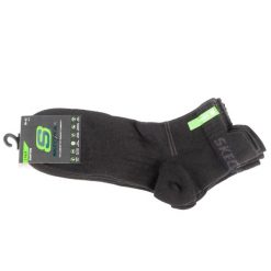 Skarpetki sportowe dla dorosłych 3PPK Bamboo Mesh Quarter Socks. Czarne skarpetki Skechers, bez wzorów, z elastanu. Za 59.99 zł.