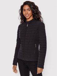 Guess Kurtka przejściowa Vona W2YL1I W6NW2 Czarny Slim Fit. Czarne kurtki Guess, xs, z aplikacjami, z syntetyku, bez kaptura. Za 430.00 zł.