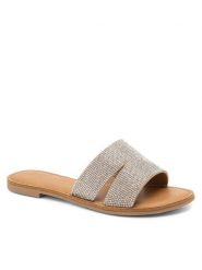 JENNY Klapki FT15398AD-320 Srebrny. Szare klapki Jenny, bez wzorów, z tworzywa sztucznego, bez obcasa, bez zapięcia. Za 119.99 zł.