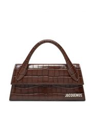 JACQUEMUS Torebka Le Chiquito Long 25E213BA004-4301 Brązowy. Brązowe torebki klasyczne JACQUEMUS, bez wzorów, z lakierowanej skóry, lakierowane, bez dodatków. Za 3,189.00 zł.
