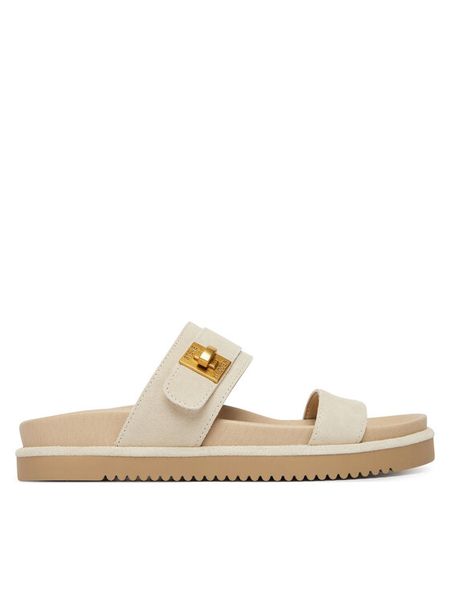 Steve Madden Klapki Take-TWO 11005321 Beżowy. Brązowe klapki Steve Madden, bez wzorów, ze skóry, bez obcasa, bez zapięcia. Za 408.99 zł.