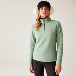 Bluza damska z suwakiem 1/4 Glamourize III Dare 2b. Zielone bluzy Dare 2b, na zimę, bez wzorów, z dzianiny, sportowe, bez ramiączek, bez kaptura. W wyprzedaży za 257.00 zł.