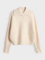 OPUS Sweter w kolorze beżowym rozmiar: 34. Brązowe swetry Opus, bez wzorów, prążkowane, bez ramiączek. Za 173.99 zł.