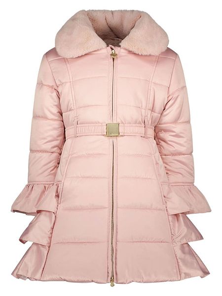 Le Chic Płaszcz pikowany "Bouquet" w kolorze jasnoróżowym rozmiar: 152. Różowe płaszcze Le Chic, z aplikacjami, z tkaniny, bez kaptura. Za 293.59 zł.