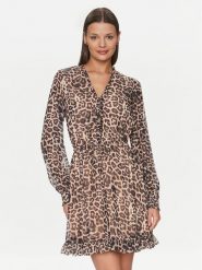 Guess Sukienka codzienna Vanessa W4GK42 WDW82 Brązowy Regular Fit. Brązowe sukienki Guess, na co dzień, s, z aplikacjami, z syntetyku, bez kołnierzyka, bez ramiączek, proste. Za 329.99 zł.