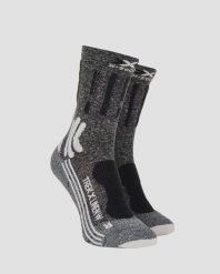 Skarpety damskie trekkingowe X-Socks Trek X Linen. Czarne skarpetki X-Socks, bez wzorów, z materiału. Za 176.00 zł.