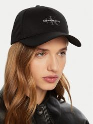 Calvin Klein Jeans Czapka z daszkiem K60K613056 Czarny. Czarne czapki z daszkiem Calvin Klein Jeans, bez wzorów, z jeansu. Za 109.99 zł.