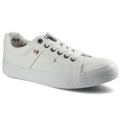 Białe Trampki Damskie Lee Cooper Stylowe Obuwie. Białe trampki Lee Cooper, bez wzorów, z materiału, eleganckie, bez zapięcia. Za 79.00 zł.