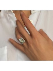 Les Petites Précieuses Pozłacany pierścionek z cyrkoniami i ametystem rozmiar: 56. Zielone pierścionki Les Petites Précieuses, z ametystem, pozłacane. Za 404.99 zł.