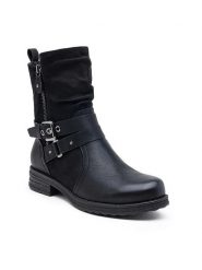 Foreverfolie Botki w kolorze czarnym rozmiar: 40. Czarne botki Foreverfolie, bez wzorów, bez obcasa, bez zapięcia. Za 203.99 zł.